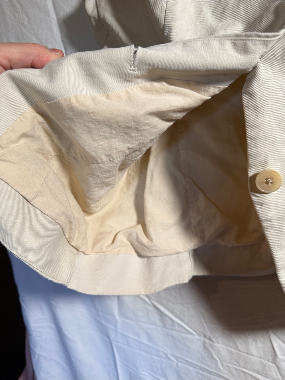 Madewell Ivory Button-Front Linen-Blend Vest - Picture 4 of 5